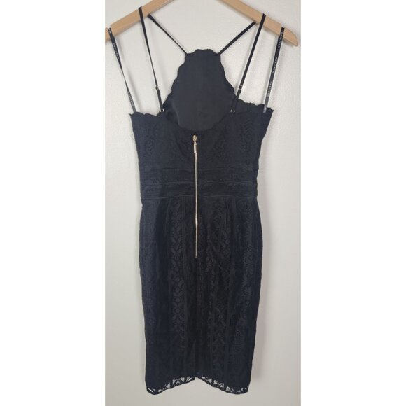 Marciano Guess Women's Sz. 2 Black Lace Midi Cocktail Dress NWT - Picture 7 of 9